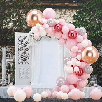 Rožinė Vestuvių Balionas Arka 