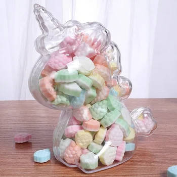 Saldainių Dėžutės Permatomo Plastiko Vienaragis Formos Cukraus Konteineriai Šalies Prekių Saldainiai Turėtojas Gimtadienio Baby Shower