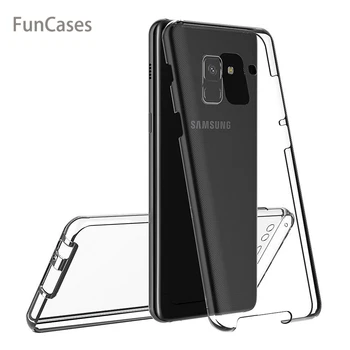Samsung Galaxy A8 Plius 2018 Atveju 360 Laipsnių Visiškai Padengti Minkštos Prabangos Skaidraus Silikono Atveju Padengti Samsung A8 2018