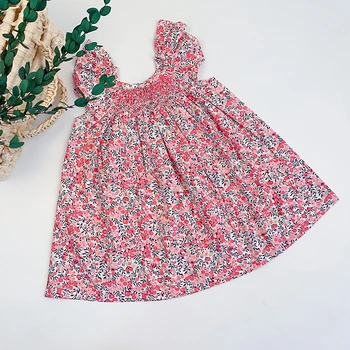 Siuvinėjimo Suknelė Prekės Medvilnės Vasaros Lino Drabužių Europos Amerikoje Bamblys Vaikai Mergina Dress Kūdikių, Mergaičių Suknelės Princesė Mergaitės