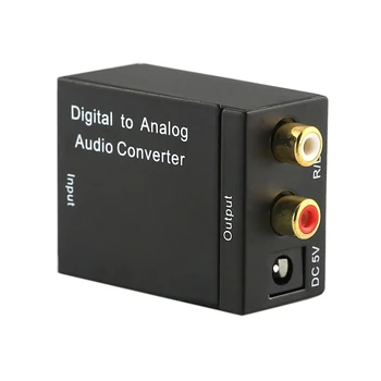 Skaitmeninio į Analoginį Garso Konverteris Skaitmeninis Optinis CoaxCoaxialToslink į Analoginį RCA L/R Audio Converter Adapteris Stiprintuvas