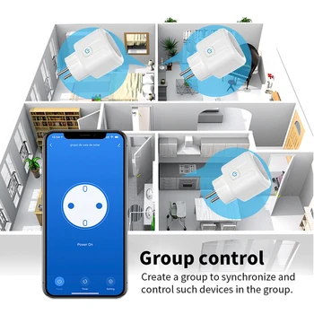 Smart Zigbee Lizdas ES Plug 15A Galia Stebėti Tuya SmartLife APP Kontrolės Darbai Alexa 