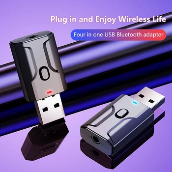 USB 5.0 Garso Imtuvas, Siųstuvas 2 IN 1 Mini 3,5 mm Jack AUX-RCA Stereo Muzikos Belaidžio ryšio Adapteris, Skirtas TELEVIZIJOS Automobilių PC Adapteris