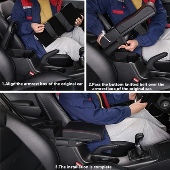 Universalus Pu Odos talpinimo Automobilio Sėdynėje Su Puodelio Laikiklis, USB Minkštas Alkūnė Suppoty Pagalvės Daugiafunkcinis Kilnojamojo už 