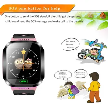 Vaikai GPS Smart Žiūrėti Tracker Telefono Laikrodžiai Kamera, Žibintuvėlis, SOS Skambutis Vietą Laikrodis Vaikams Smartwatch Vaikų Dovanų