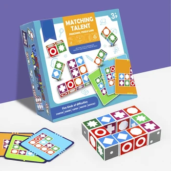 Vaikų Puzzle Žaidimas Rungtynių Talentą Darželio Ikimokyklinio amžiaus Pradžioje Švietimo Kortelės Nušvitimą Švietimo Žaislai Vaikams