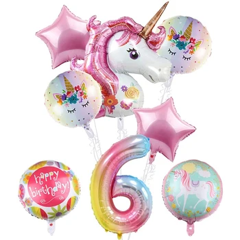 Vienaragis šalis vestuvių dekoravimo reikmenys balionas vienaragis gimtadienio apdailos skaičius balionas vaikas žaislas gimtadienio baby shower