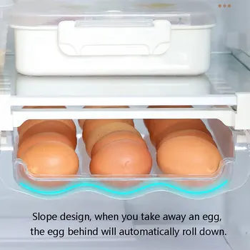 Virtuvės Saugojimo Dėžutė Kiaušinių Laikiklį Šaldytuvas Skaidrus Kiaušinių Laikymo Konteineris Dėžutė Dėklas Maisto Produktų Laikymo Virtuvės Organizatorius Bakas