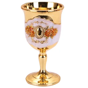 Vyno taurė Kulka Metalo, Stiklo 20 ML, 30 ml Retro Kūrybos Mažas Skysčio Taurės Aukso Europos Stiliaus Aukštos Klasės Valgykla, Baras, kokteilių taurės tokios Dovanos