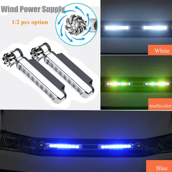 Vėjo Energetikos nereikia Išorinio Maitinimo Automobilių Dieniniai Žibintai 8 LED Dienos šviesos lemputė, priekinis Žibintas